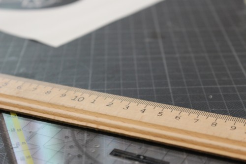 ruler on a drafting table